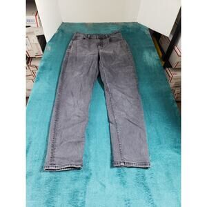 American Eagle Jeans Size 2 Womens Black Denim Stretch Pants Ladies Mid Rise Mom